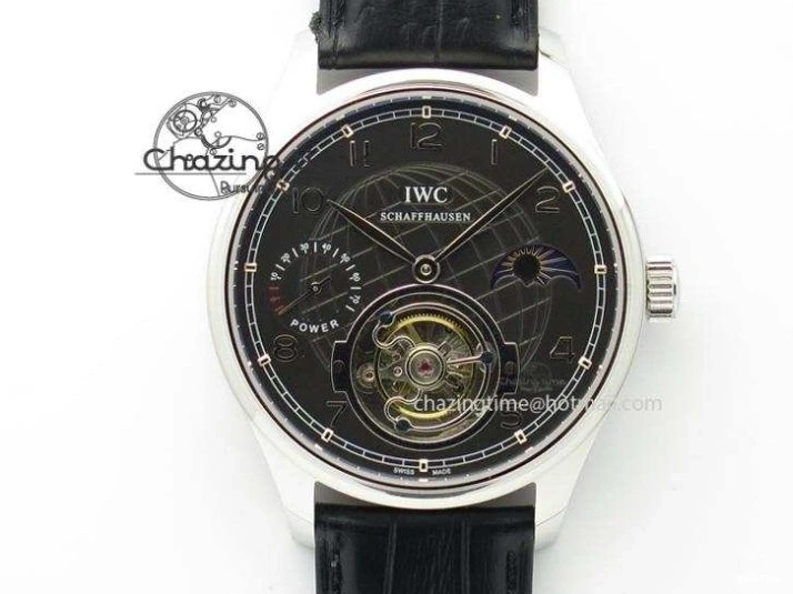 MIROTIME 0311 Portuguese 40mm Chrono SS Pink MOP Dial on Pink Leather Strap A Reliable 7391